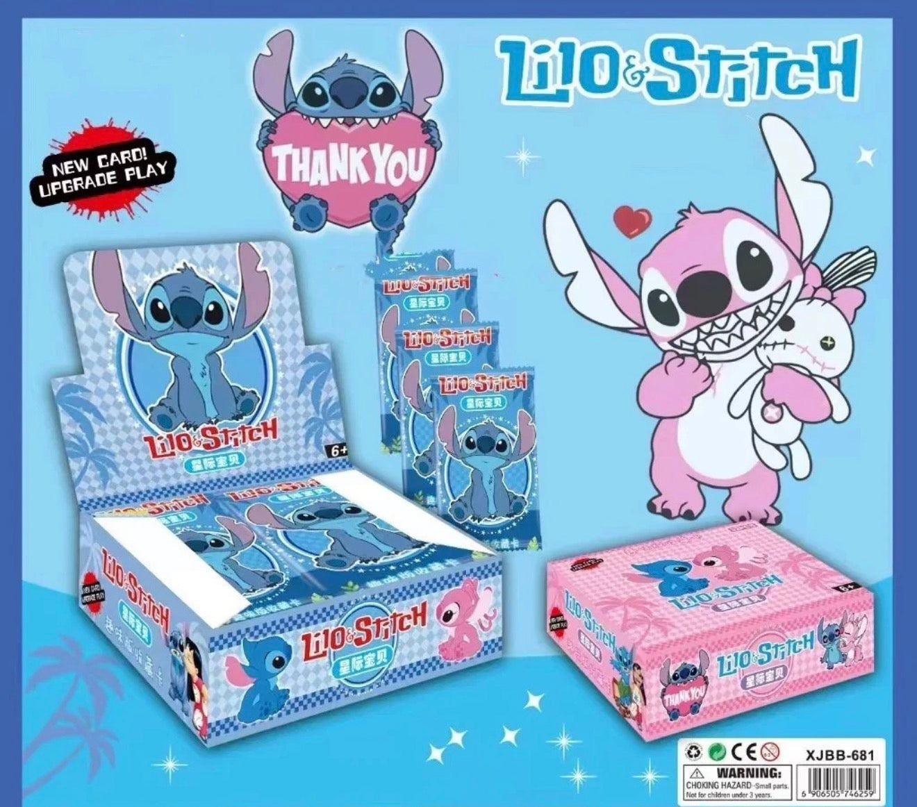 (32 Packs) Stitch Trading Cards Case